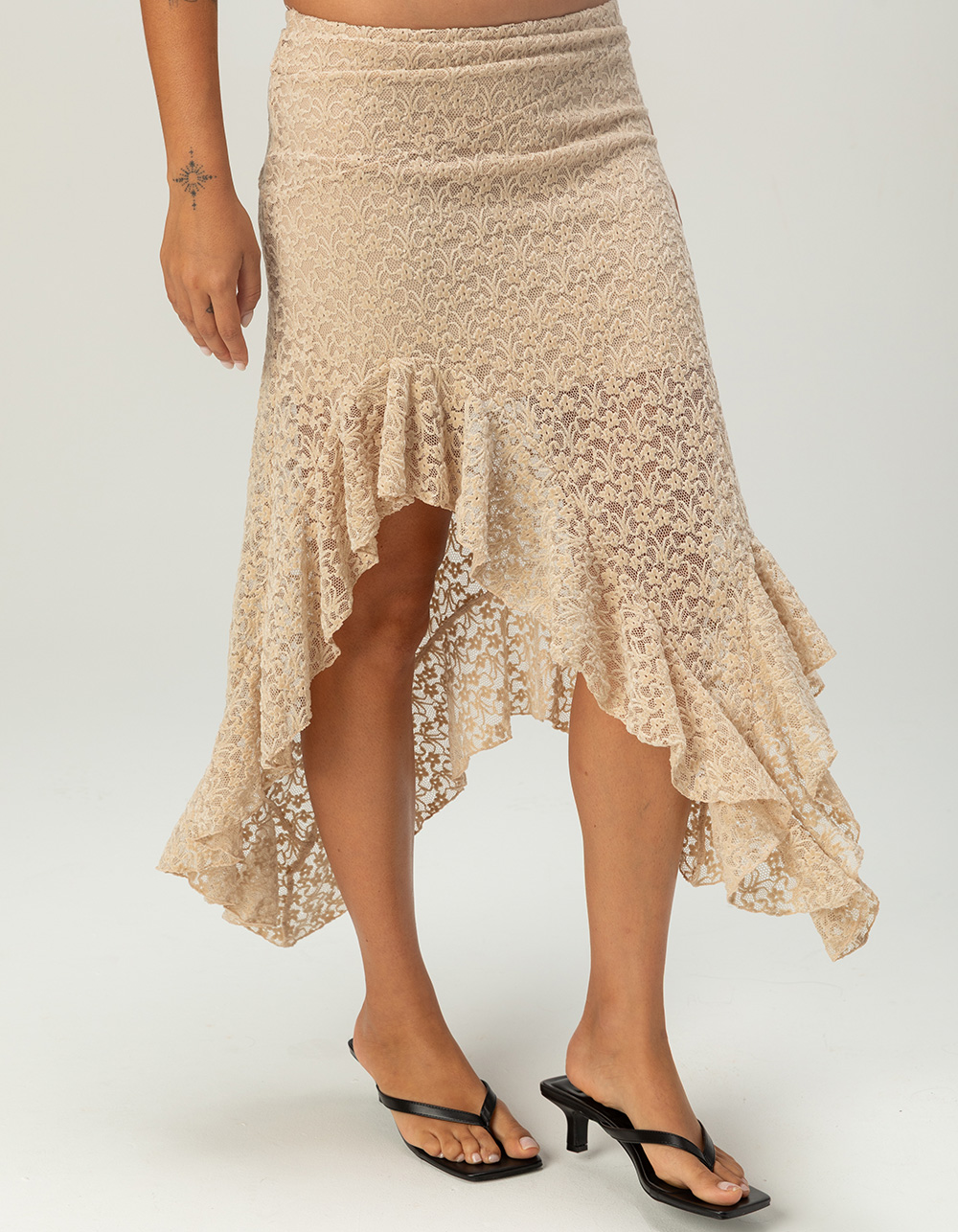 NECTAR CLOTHING Womens Midi Skirt - TAN