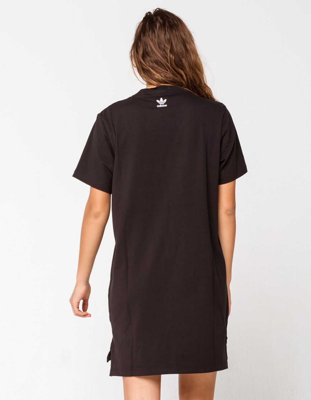 ADIDAS Large Logo Womens T-Shirt Dress - BLACK/WHITE | Tillys