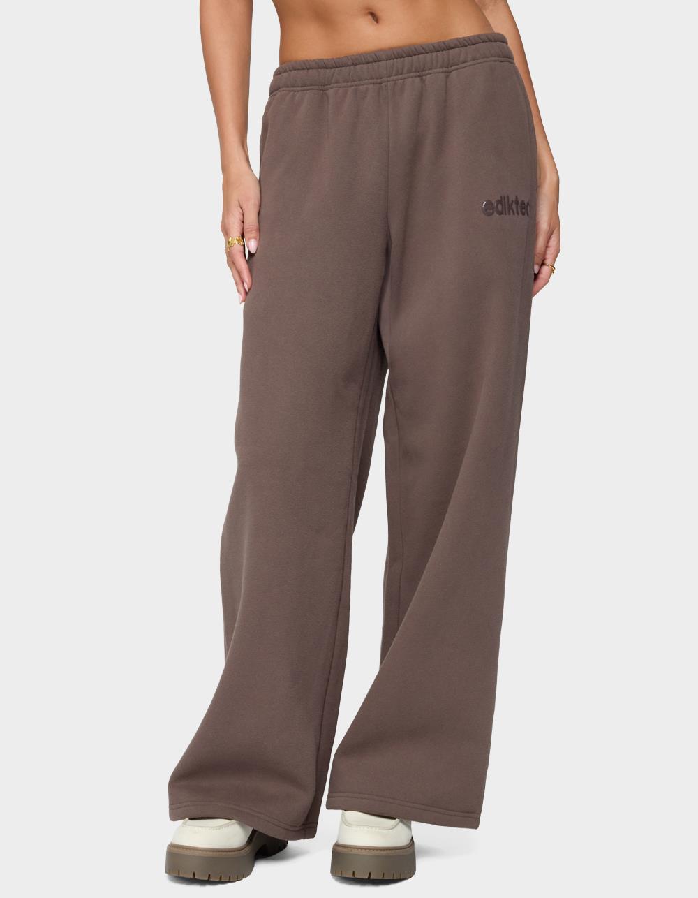 Edikted Be Sweatpants - BROWN