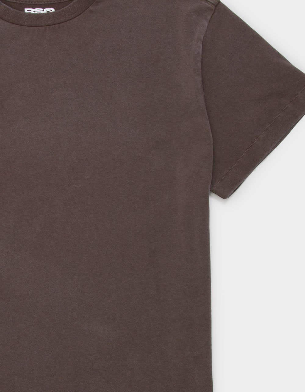 RSQ Mens Washed Shrunken Tee - DARK BROWN