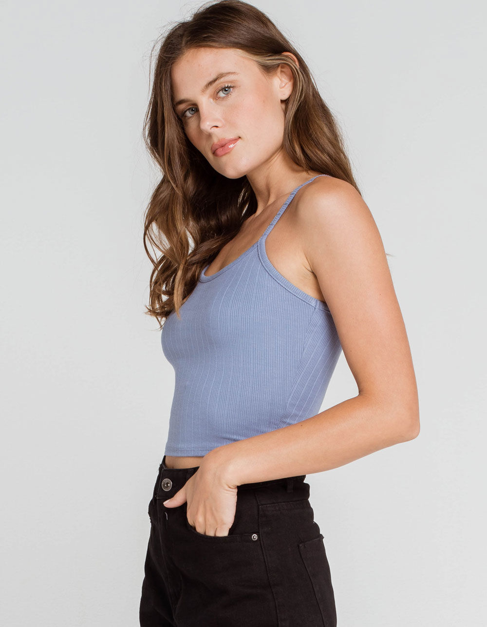 DESTINED Ribbed Womens Blue Cami - BLUE | Tillys