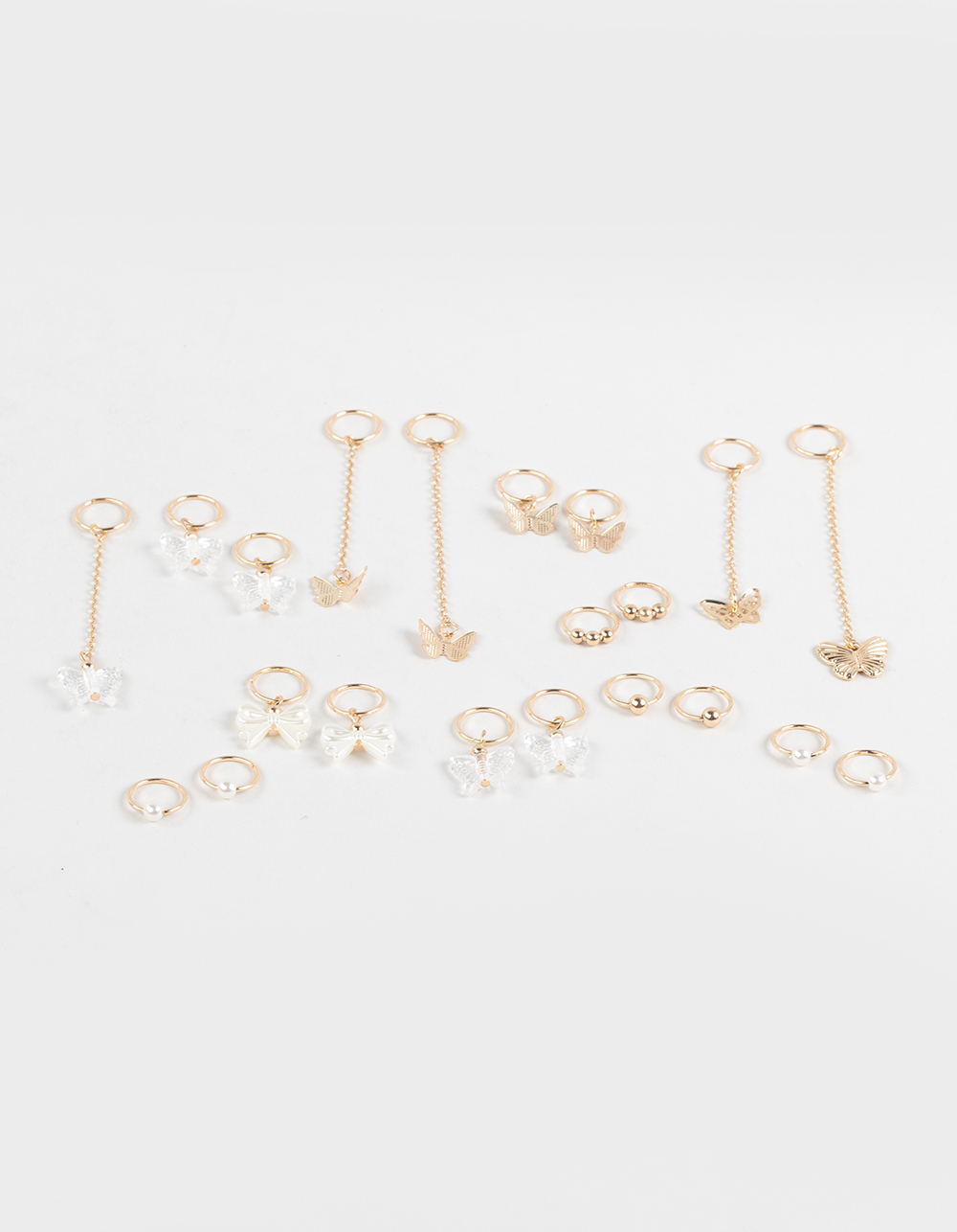 FULL TILT Butterfly Hair Ring Set - GOLD