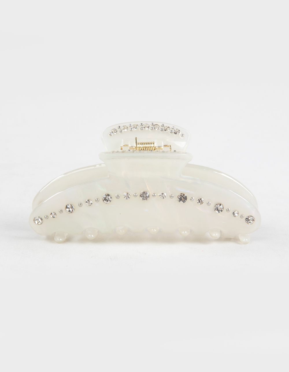 FULL TILT Rhinestone/Iridescent Claw Clip - WHITE