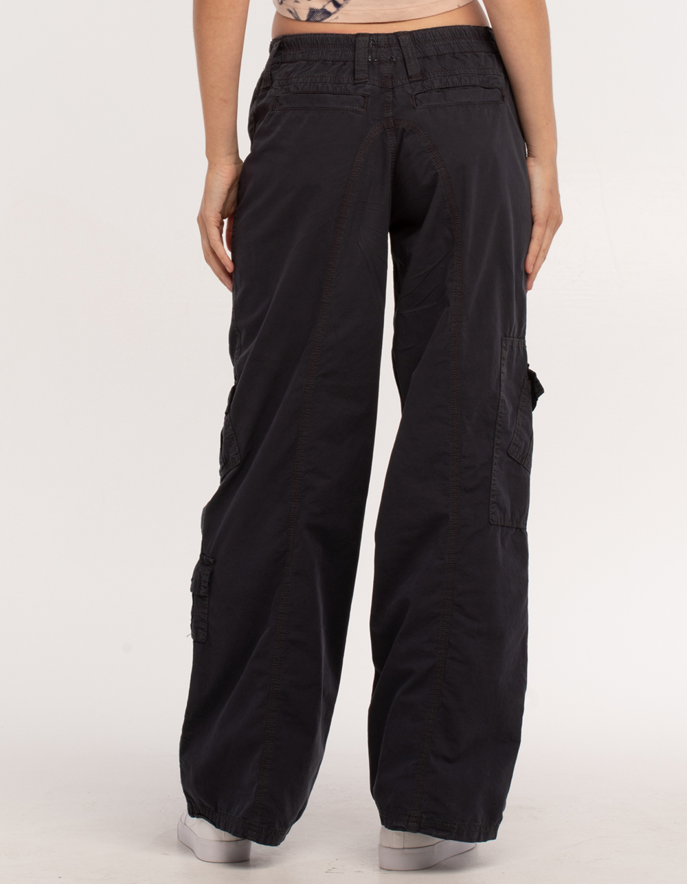 BDG Urban Outfitters Low Rise Poplin Y2K Womens Cargo Pants CHARCOAL