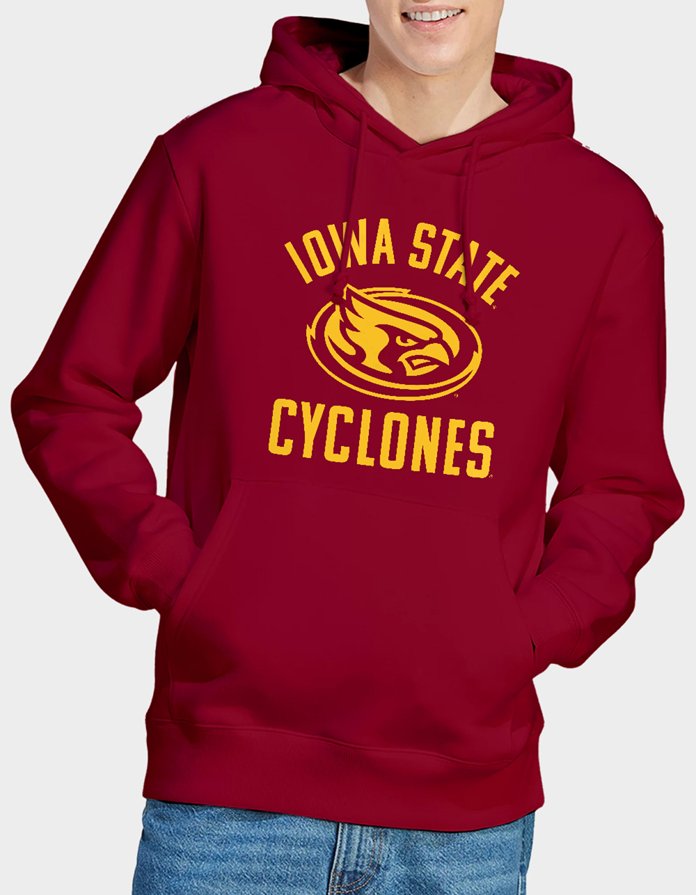 IOWA STATE UNIVERSITY Logo Mens Hoodie - GARNET