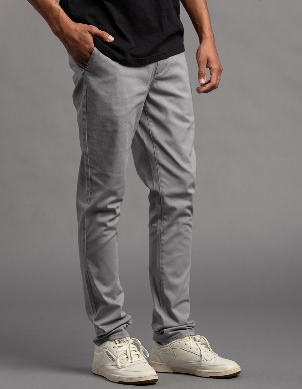 RSQ Mens Slim Taper Chino Pants - LIGHT GRAY