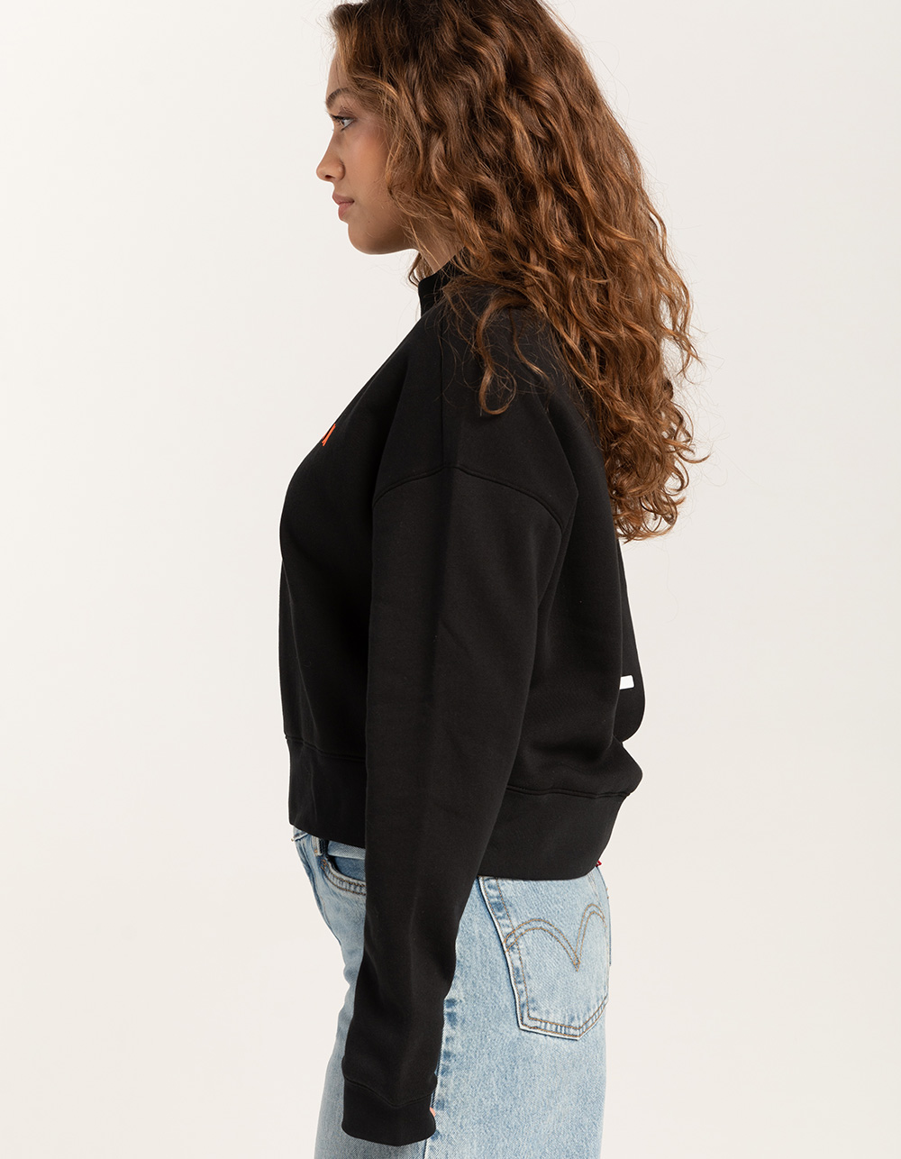 FOX Magnetic Quarter Zip Womens Pullover Sweatshirt - BLACK | Tillys