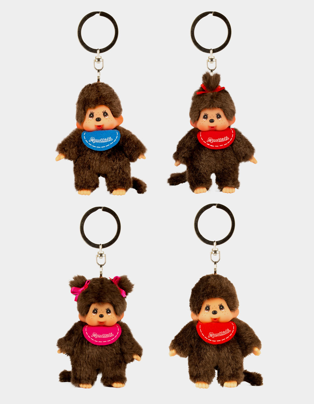 Classic Monchhichi Keychain - DARK BROWN