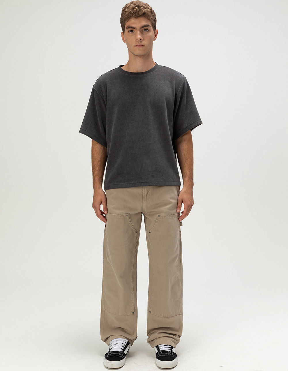 DICKIES Canvas Double Knee Mens Carpenter Pants - KHAKI