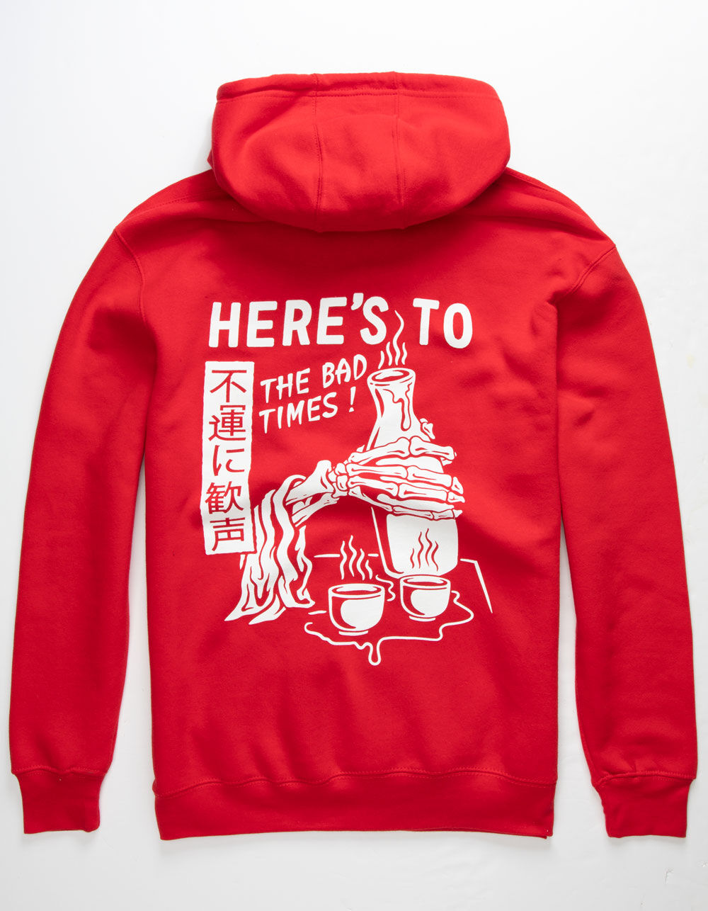 RSQ Here's To The Bad Times Mens Hoodie RED Tillys
