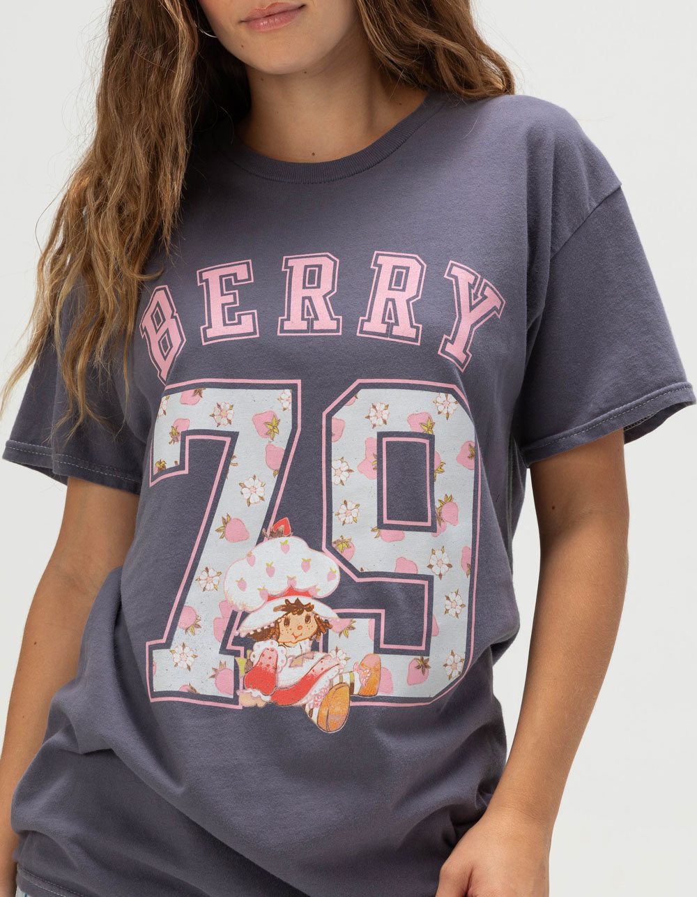 STRAWBERRY SHORTCAKE 79 Womens Boyfriend Tee - NAVY