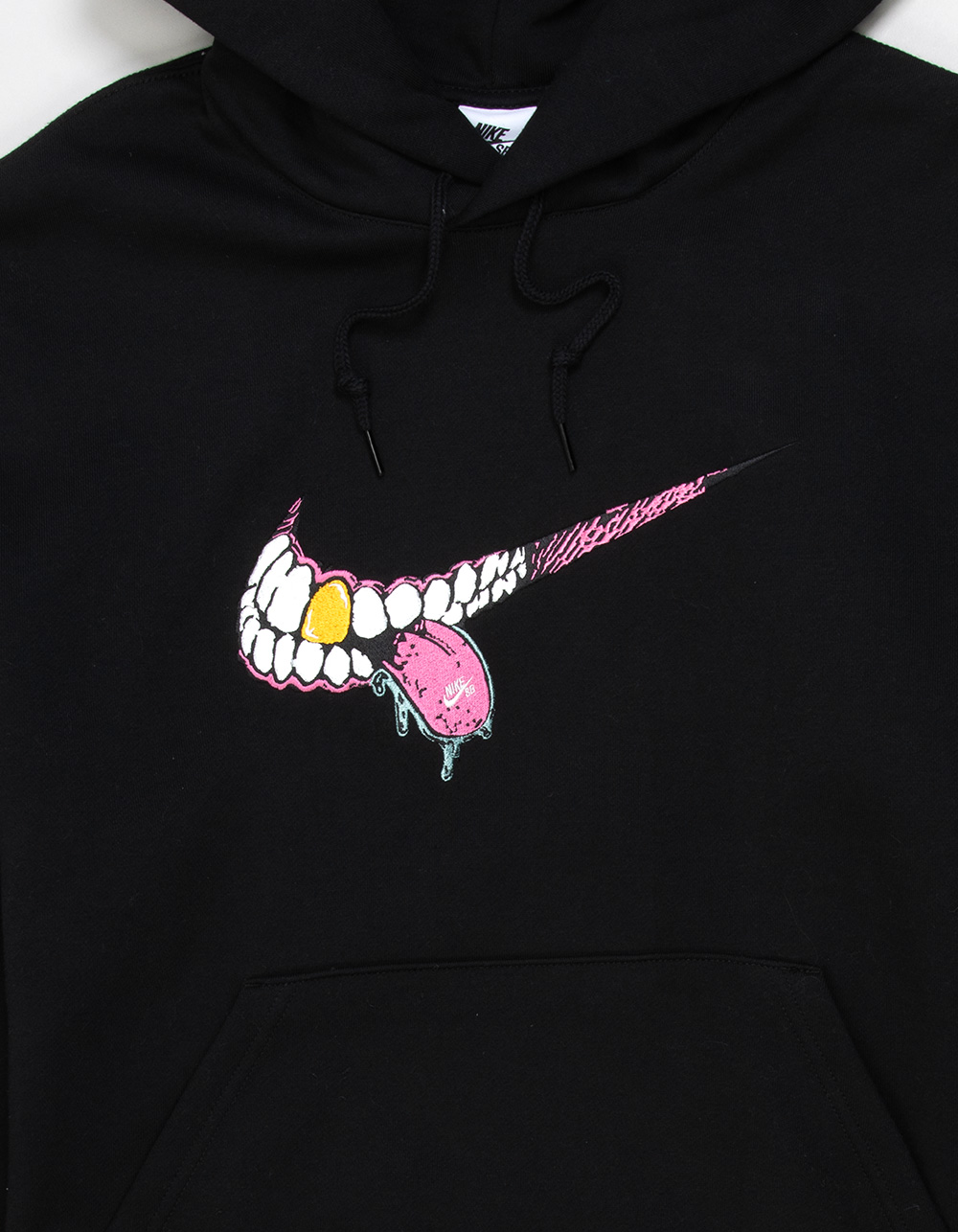 NIKE SB Swoosh Grill Mens Hoodie - BLACK