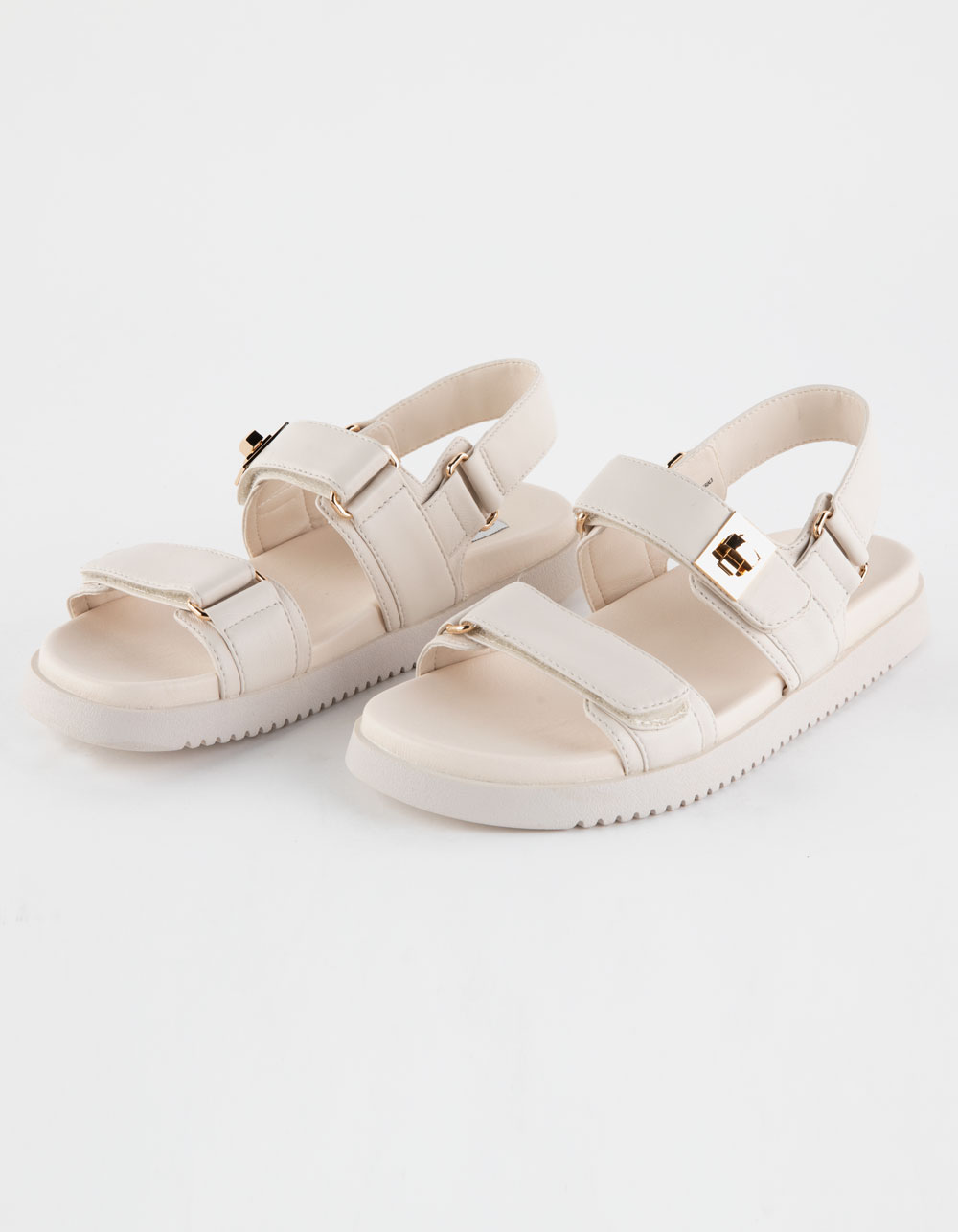 STEVE MADDEN Mona Multi Strap Womens Sandals - BONE