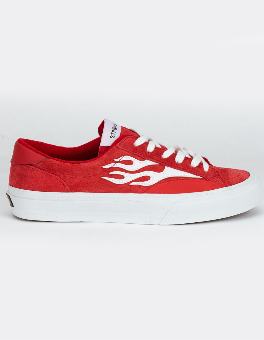STRAYE Logan Flame Suede Mens Shoes RED/WHITE Tillys