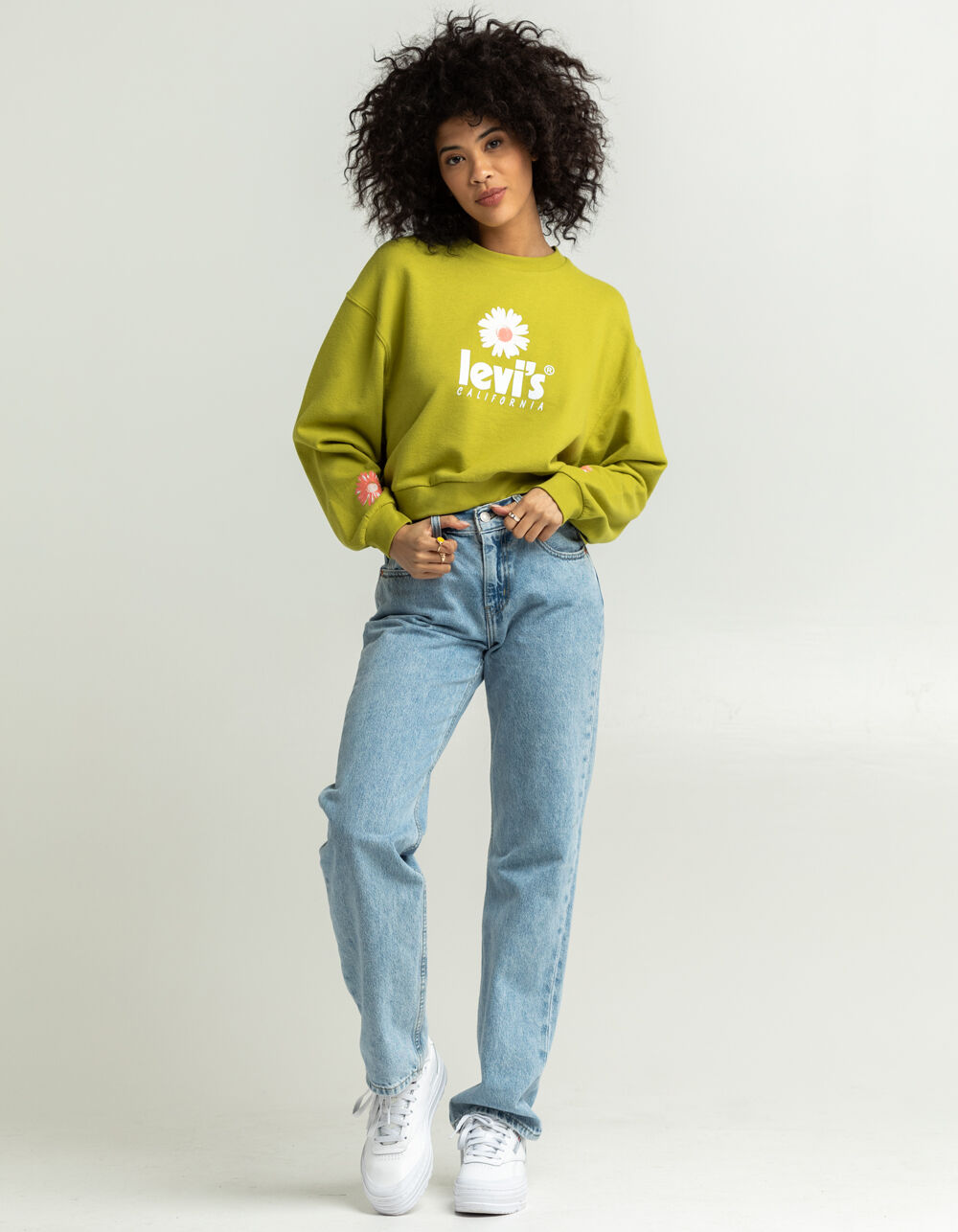 LEVI'S Graphic Vintage Womens Crop Sweatshirt - GREEN | Tillys