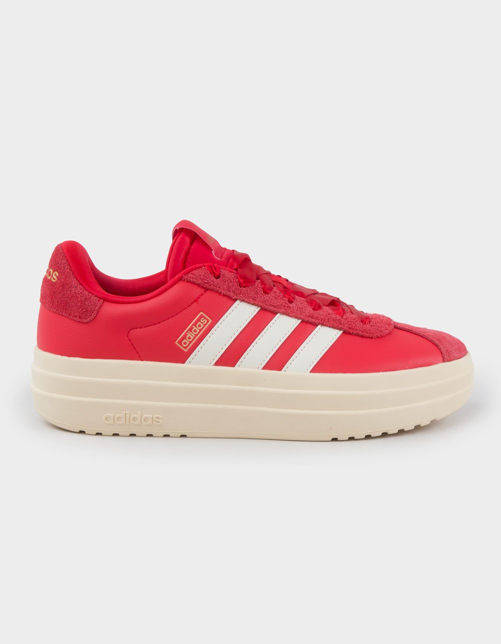 ADIDAS VL Court Bold Womens Platform Shoes - RED/WHITE