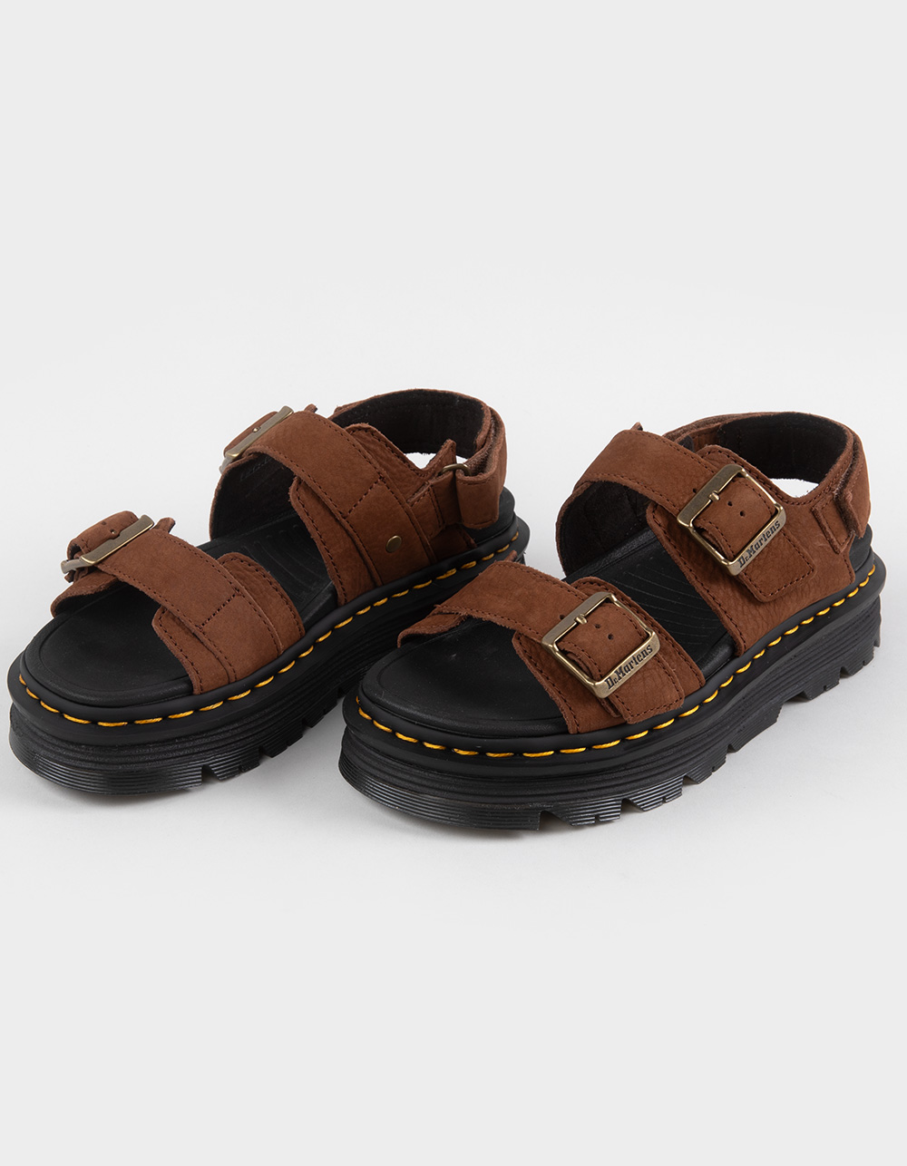 DR. MARTENS Zebzag Womens Platform Sandals - BROWN