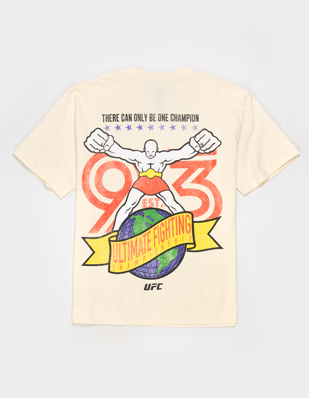 UFC 93 Mens Boxy Tee - CREAM