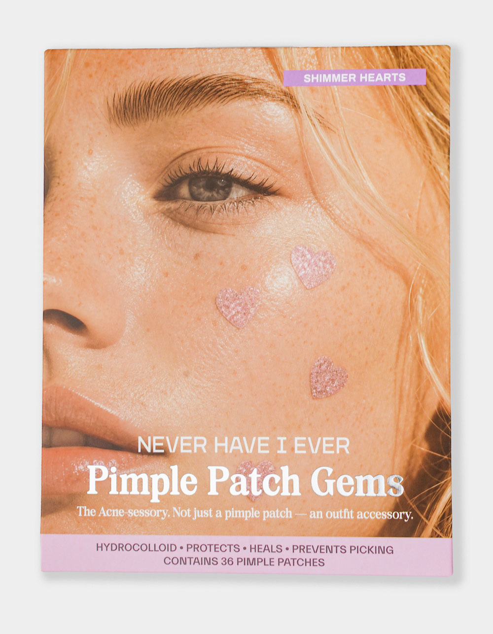 NEVER HAVE I EVER Shimmer Hearts Pimple Patch Gems - PINK