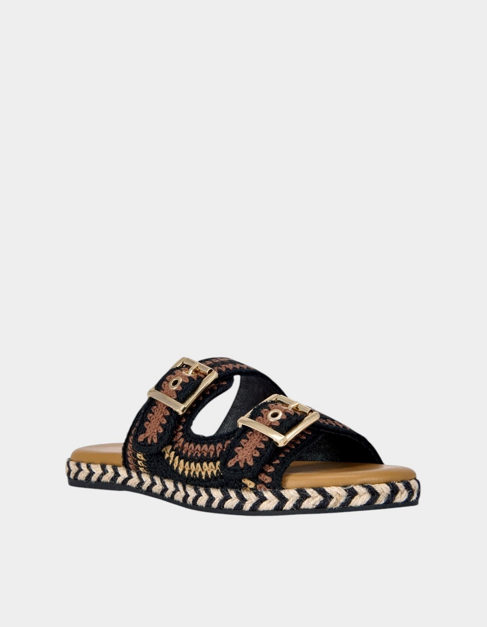 AZALEA WANG Pacorro Womens Sandals - BLACK/BROWN