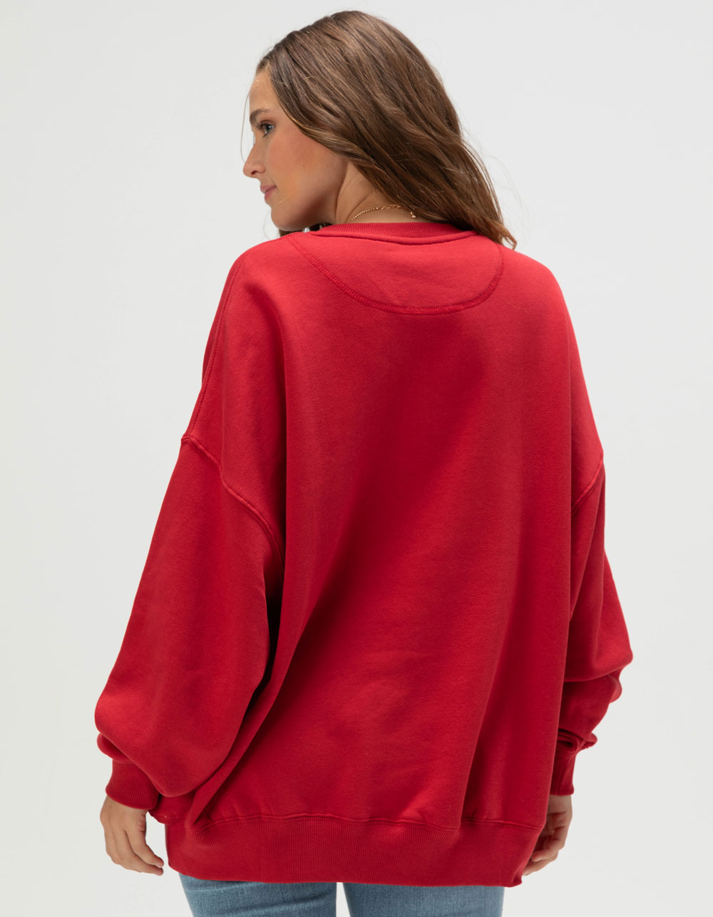 GAMEDAY SOCIAL Ohio State Buckeyes Womens Crewneck Sweatshirt - RED