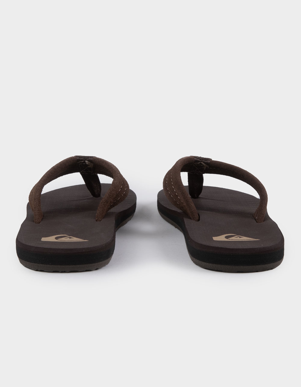 QUIKSILVER Carver Suede Core Boys Flip Flops - DARK BROWN