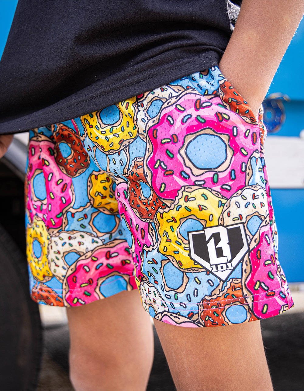 BASEBALL LIFESTYLE 101 Donut Boys Shorts - PINK COMBO
