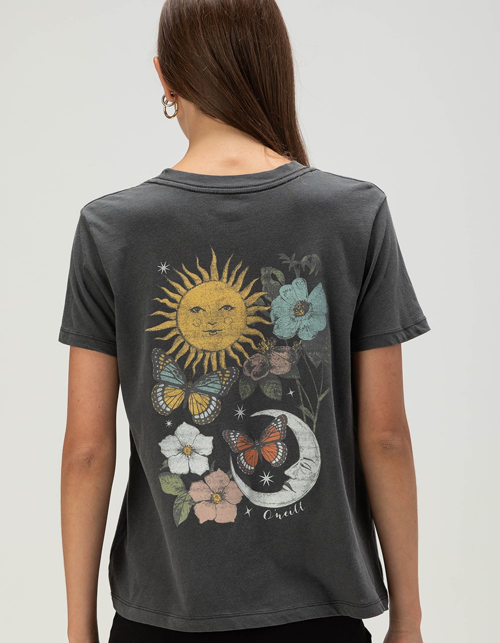 O'NEILL La Luna Womens Boy Tee - WASHED BLACK