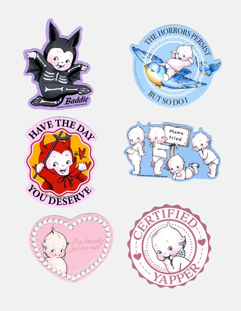 KEWPIE 6 Sticker Pack - MULTI