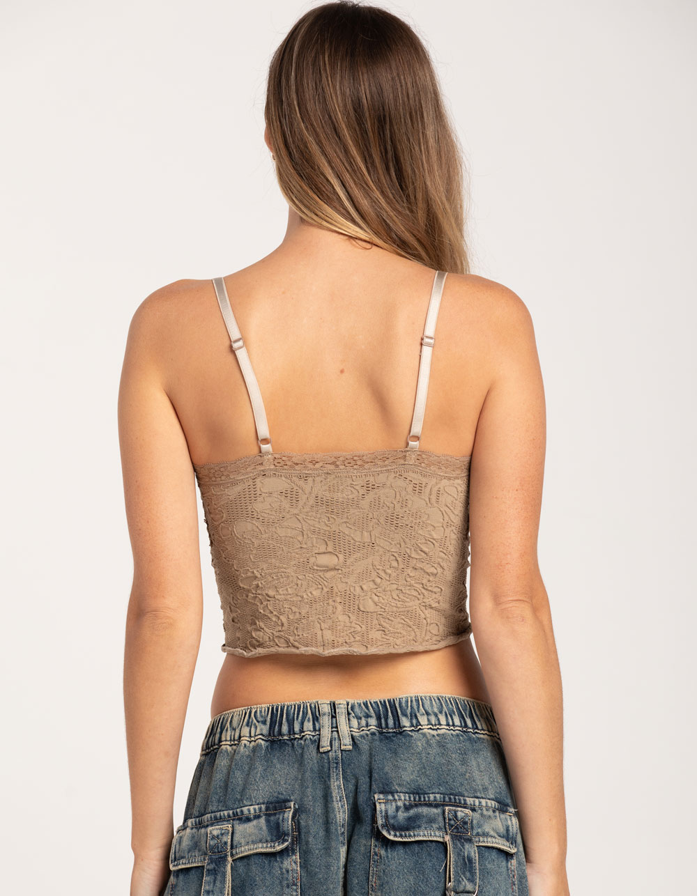 BDG Urban Outfitters Seamless Contrast Cross Womens Lace Cami