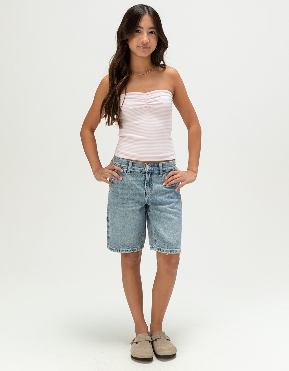 RSQ Girls Jorts - MEDIUM WASH