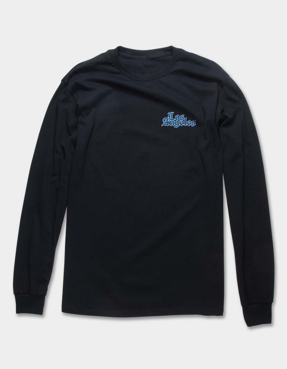 LOS ANGELES California Stack Unisex Long Sleeve Tee - BLACK