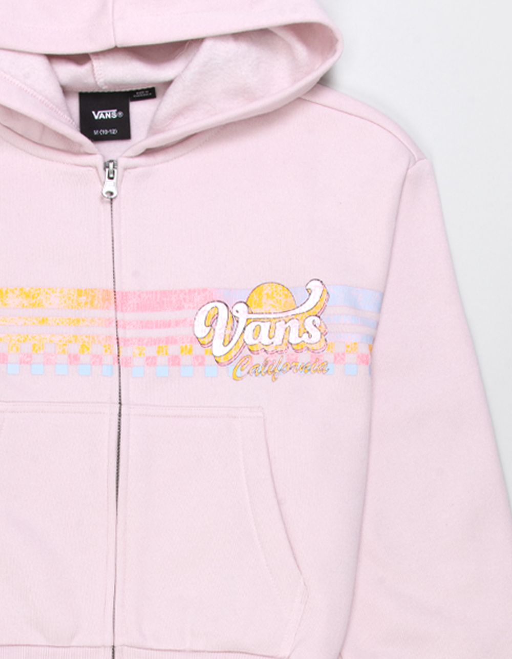 VANS Sun Full Girls Zip-Up Hoodie - LIGHT PINK