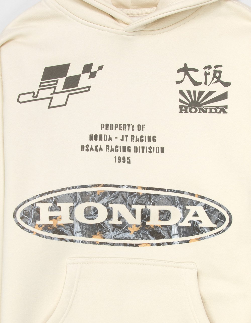 JT RACING x Honda Mens Hoodie - SAND