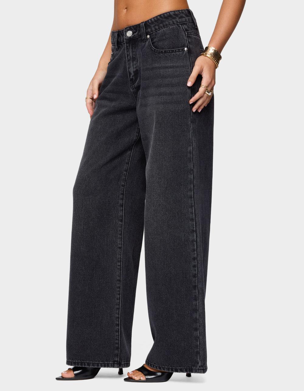 EDIKTED Ery Wide Leg Mid Rise Jeans