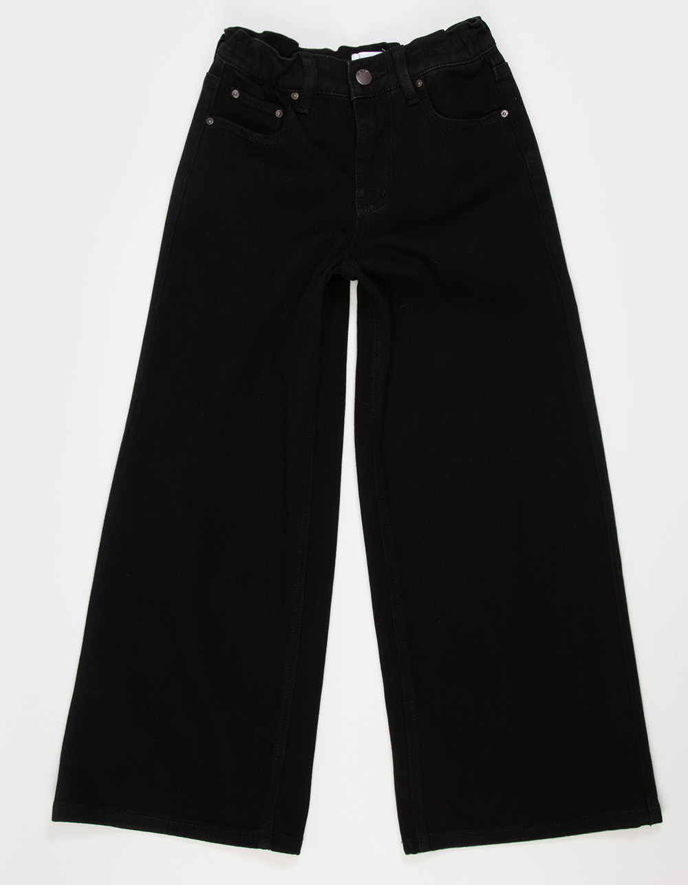 RSQ Girls High Rise Wide Leg Skater Jeans - BLACK