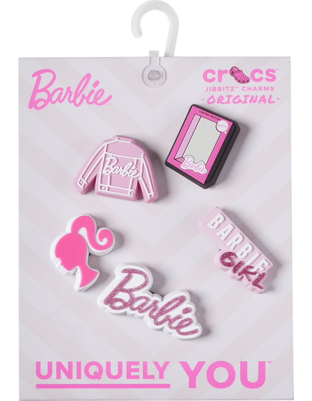 CROCS Barbie Pink 5 Pack Jibbitz™ Charms - PINK