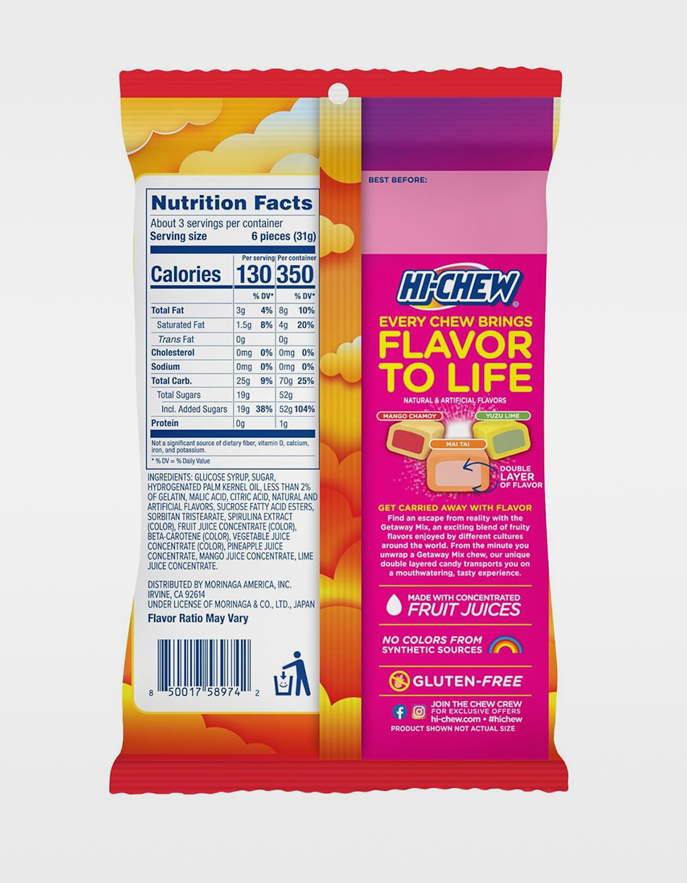 HI-CHEW Getaway Mix Chewy Candy - MULTI