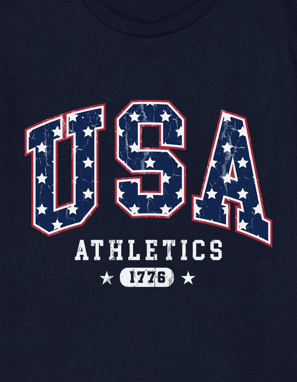 USA Athletics Stars Unisex Kids Tee - NAVY