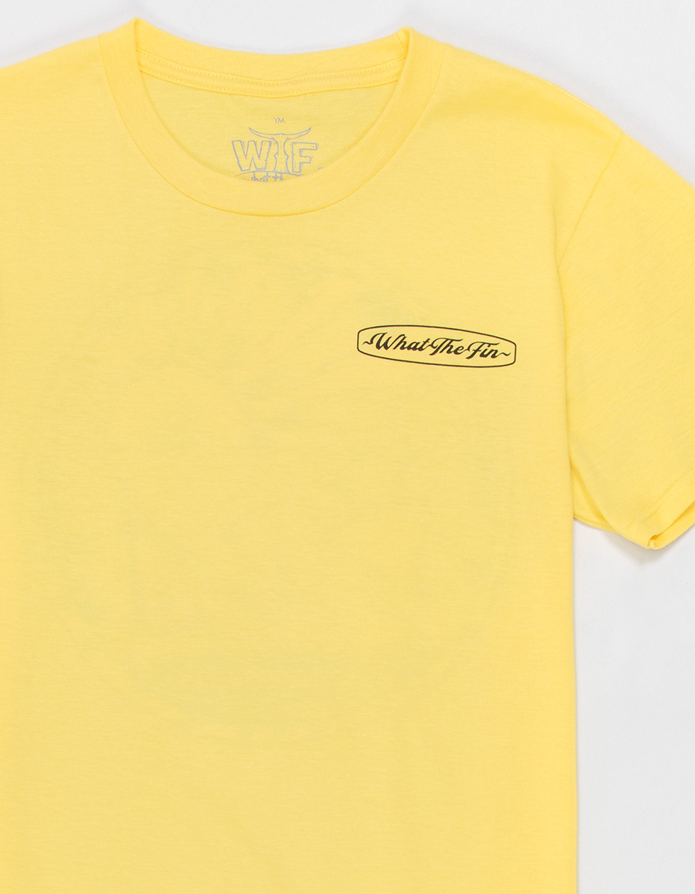 WHAT THE FIN 3 Fins Boys Tee  - YELLOW