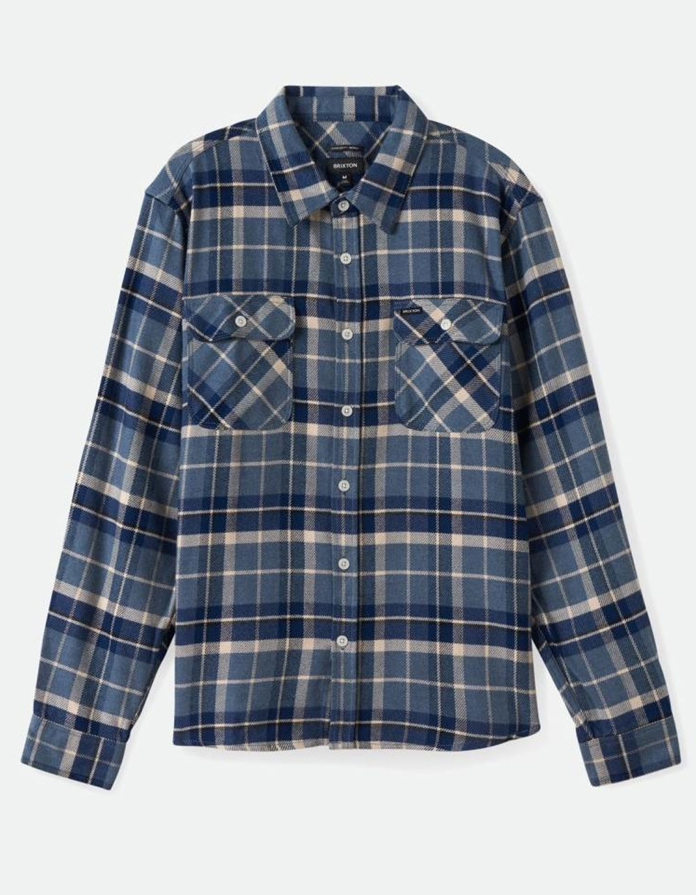 BRIXTON Bowery Mens Flannel - BLUE/WHT | Tillys