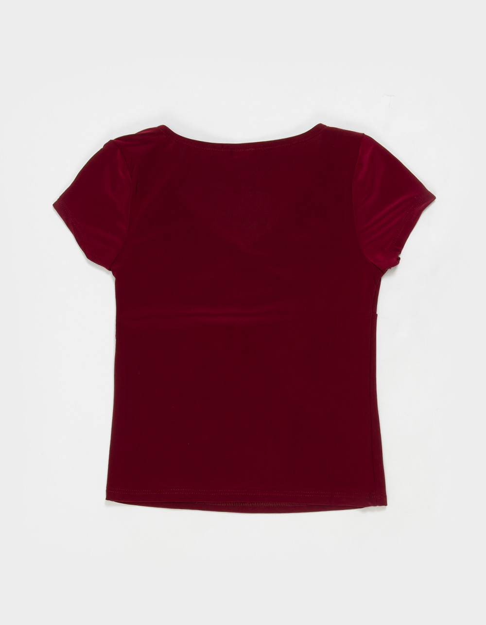RSQ Girls Butter Soft Surplice Top - BURGUNDY