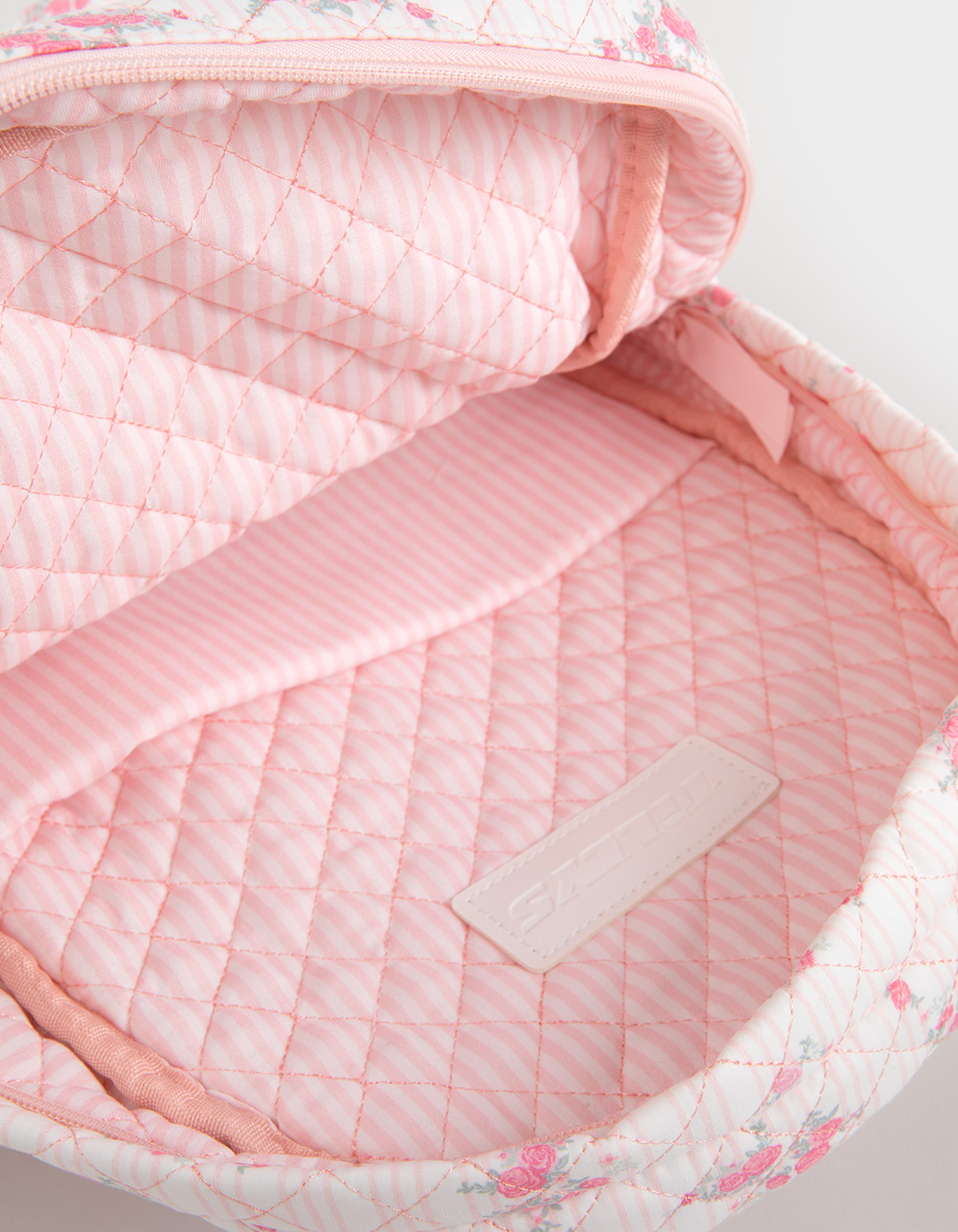 TILLYS Floral Quilted Backpack - PINK/WHITE
