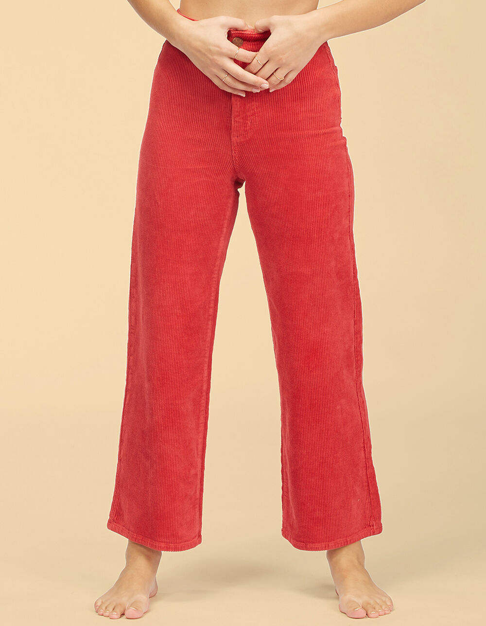 Retro Womens Red Corduroy Pants 