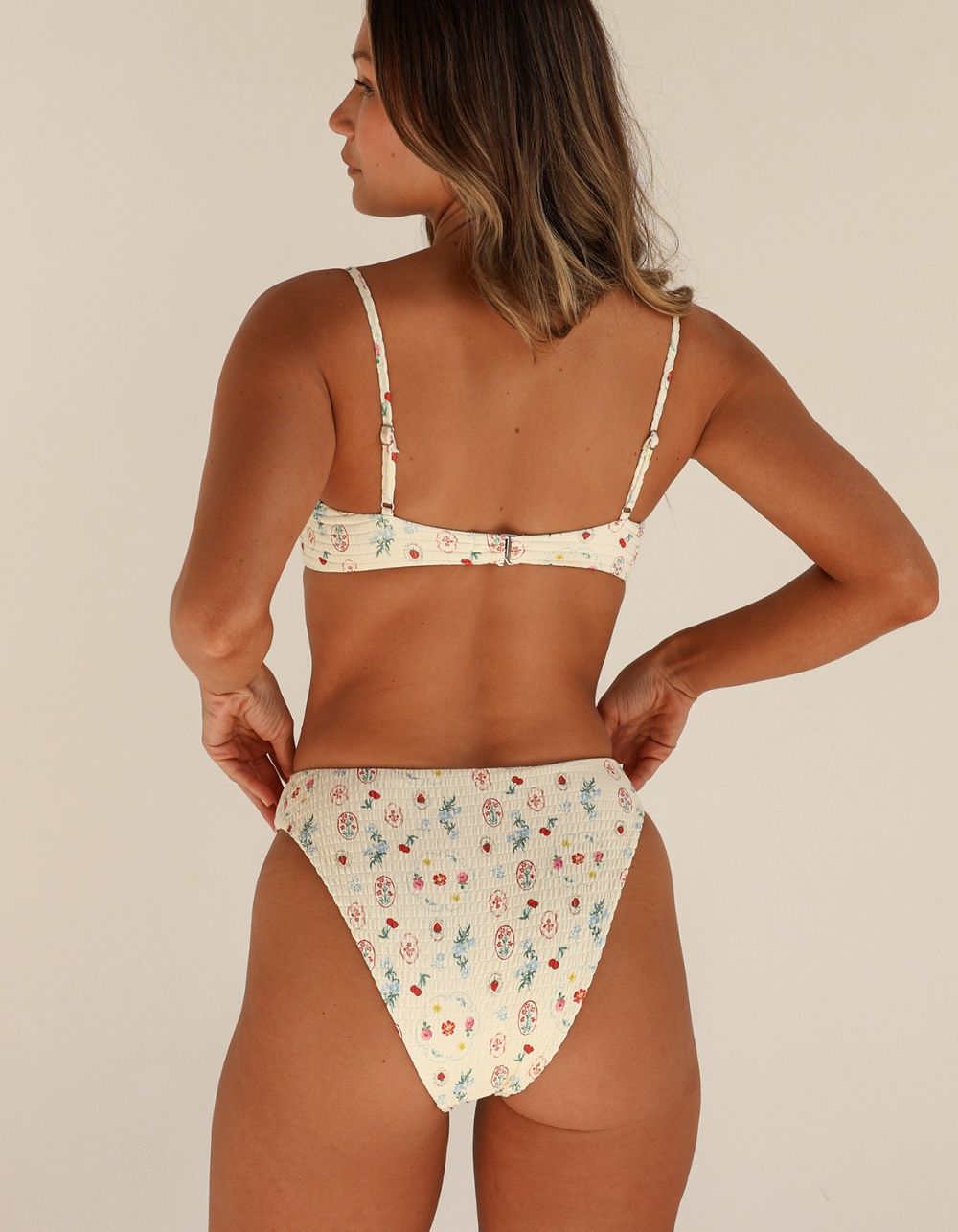 DIPPIN' DAISY'S Seashore High Waist Cheeky Bikini Bottoms - WHITE