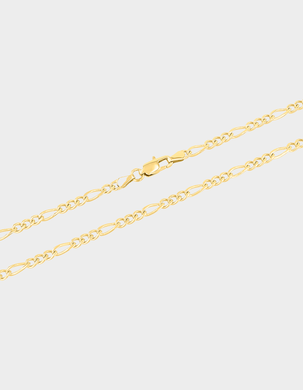 STEEL NATION Stainless Steel With Yellow IP 3.5MM Figaro Chain - GOLD