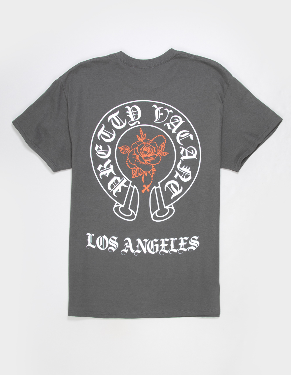 PRETTY VACANT LA Roses Mens Tee - CHARCOAL