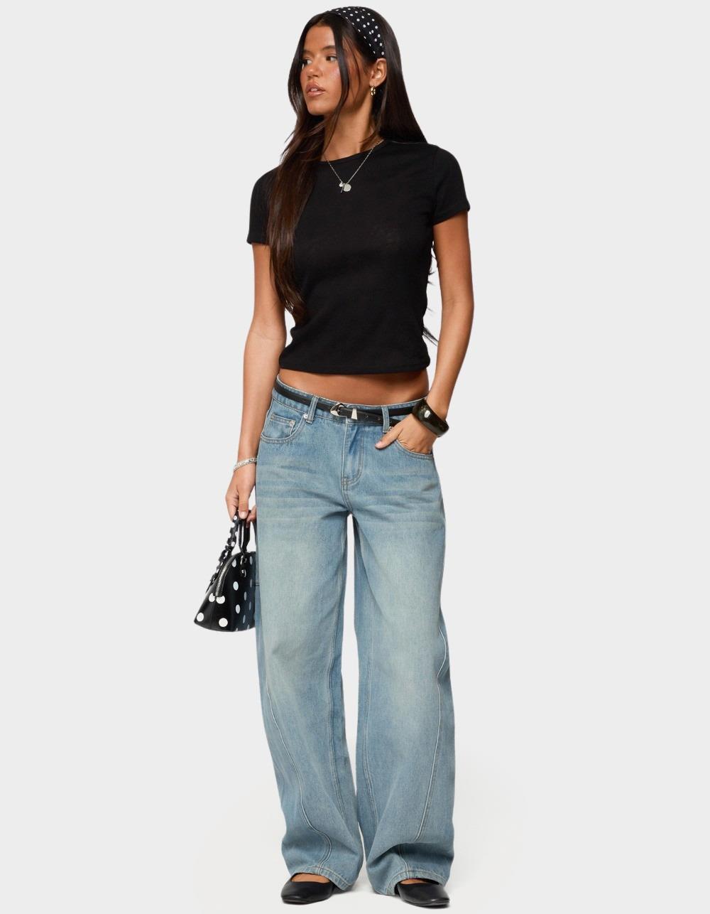 EDIKTED Nikkey Semi Sheer Tee