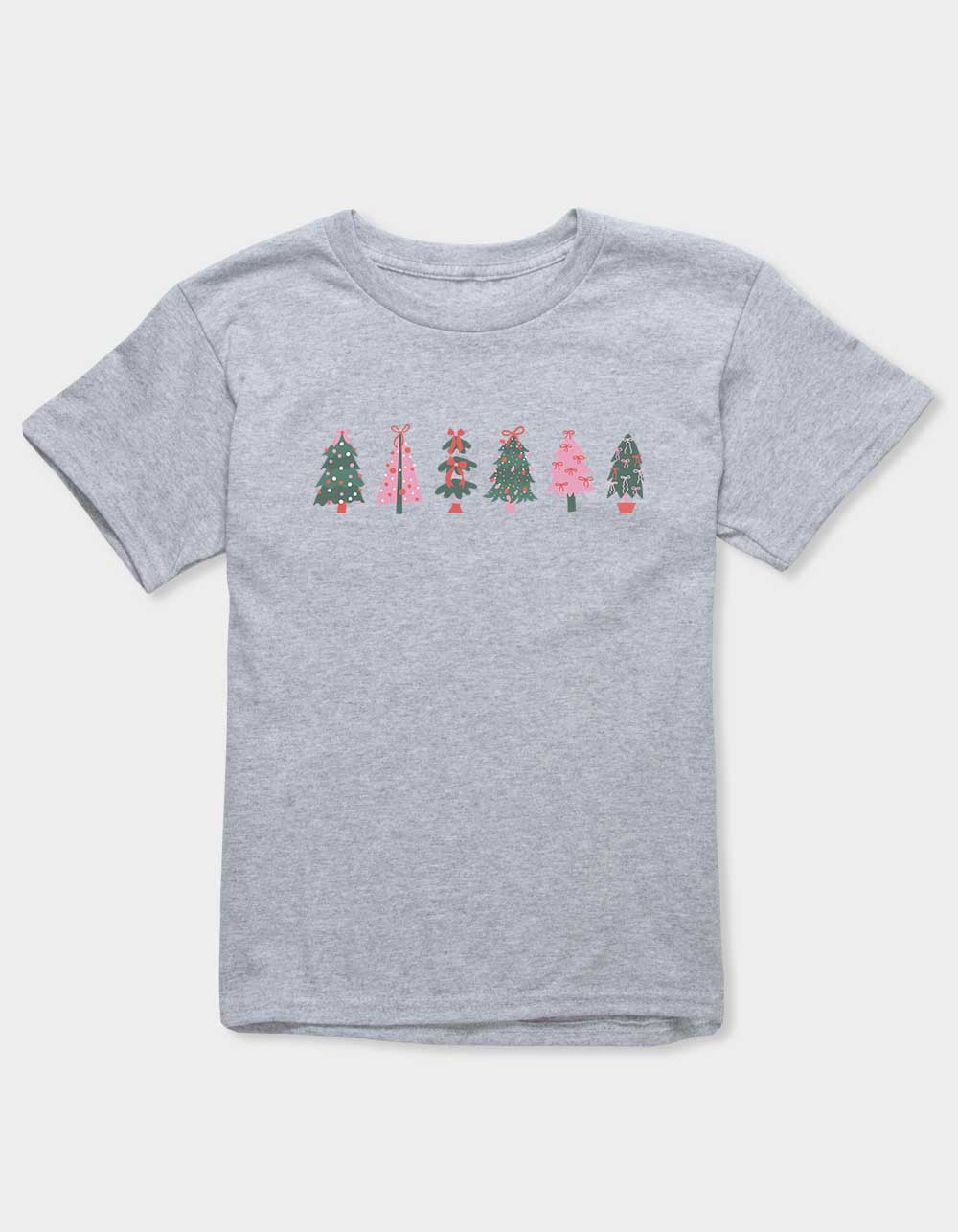 TREE Line Up Unisex Kids Tee - HEATHER GRAY