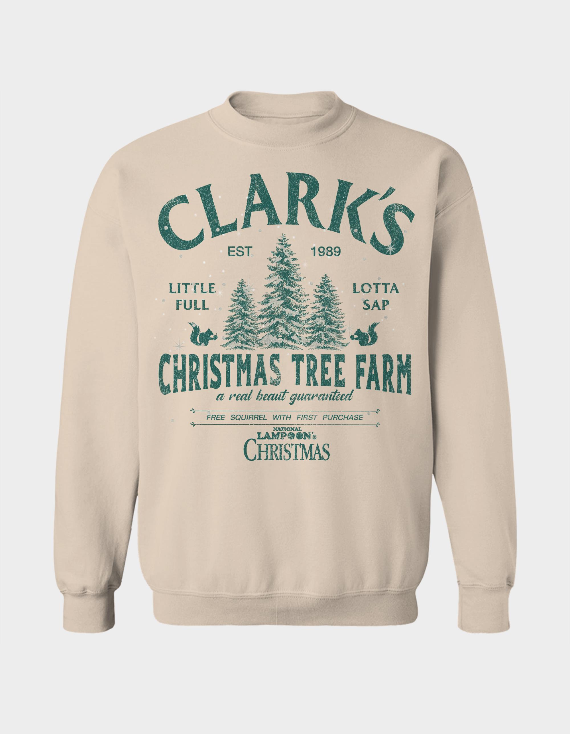 NATIONAL LAMPOON'S Christmas VACATION 1989 Tree Farm Unisex Crewneck Sweatshirt - SAND